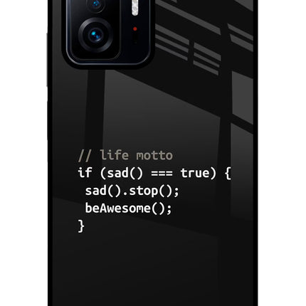 Life Motto Code Mi 11T Pro 5G Glass Case