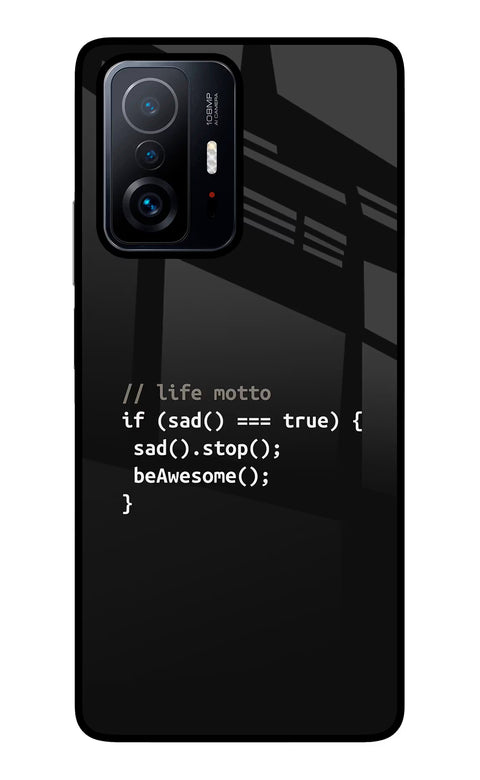 Life Motto Code Mi 11T Pro 5G Glass Case