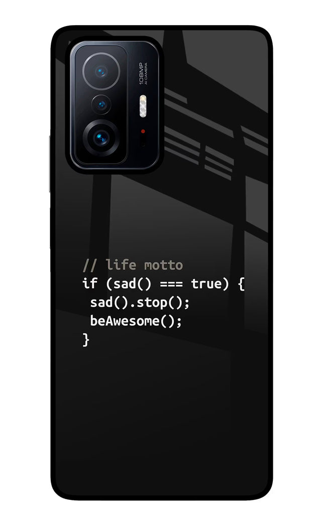Life Motto Code Mi 11T Pro 5G Glass Case