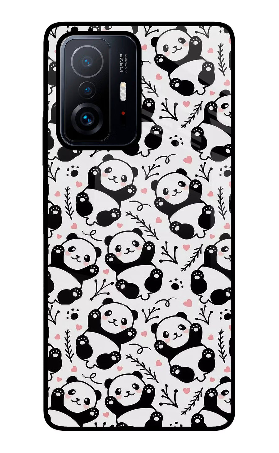 Cute Panda Mi 11T Pro 5G Back Cover, Glass case