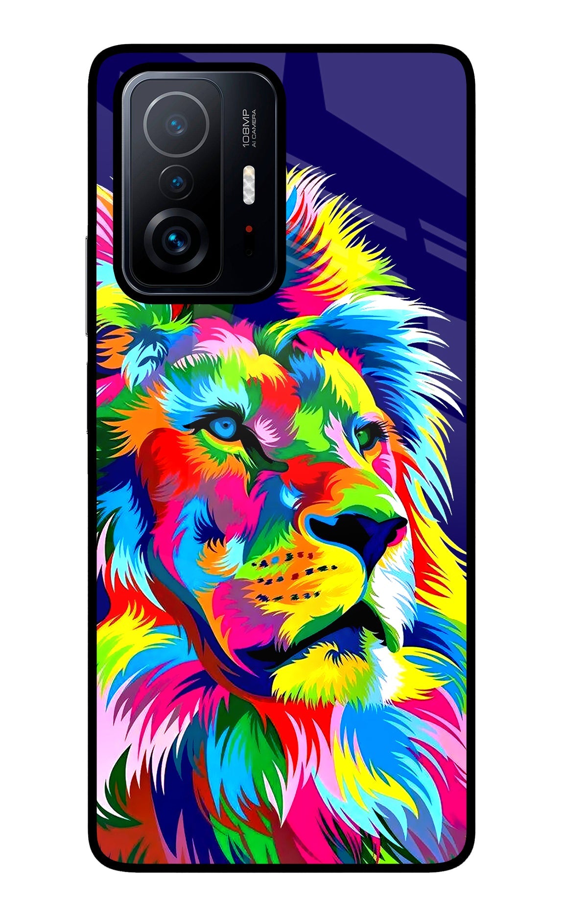 Vector Art Lion Mi 11T Pro 5G Glass Case