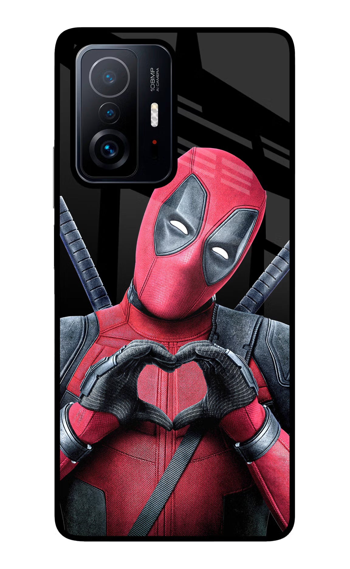 Deadpool Mi 11T Pro 5G Glass Case Back Cover by Casekaro