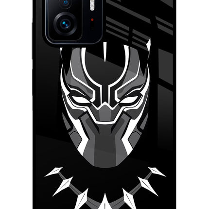 Black Panther Mi 11T Pro 5G Glass Case Back Cover by Casekaro