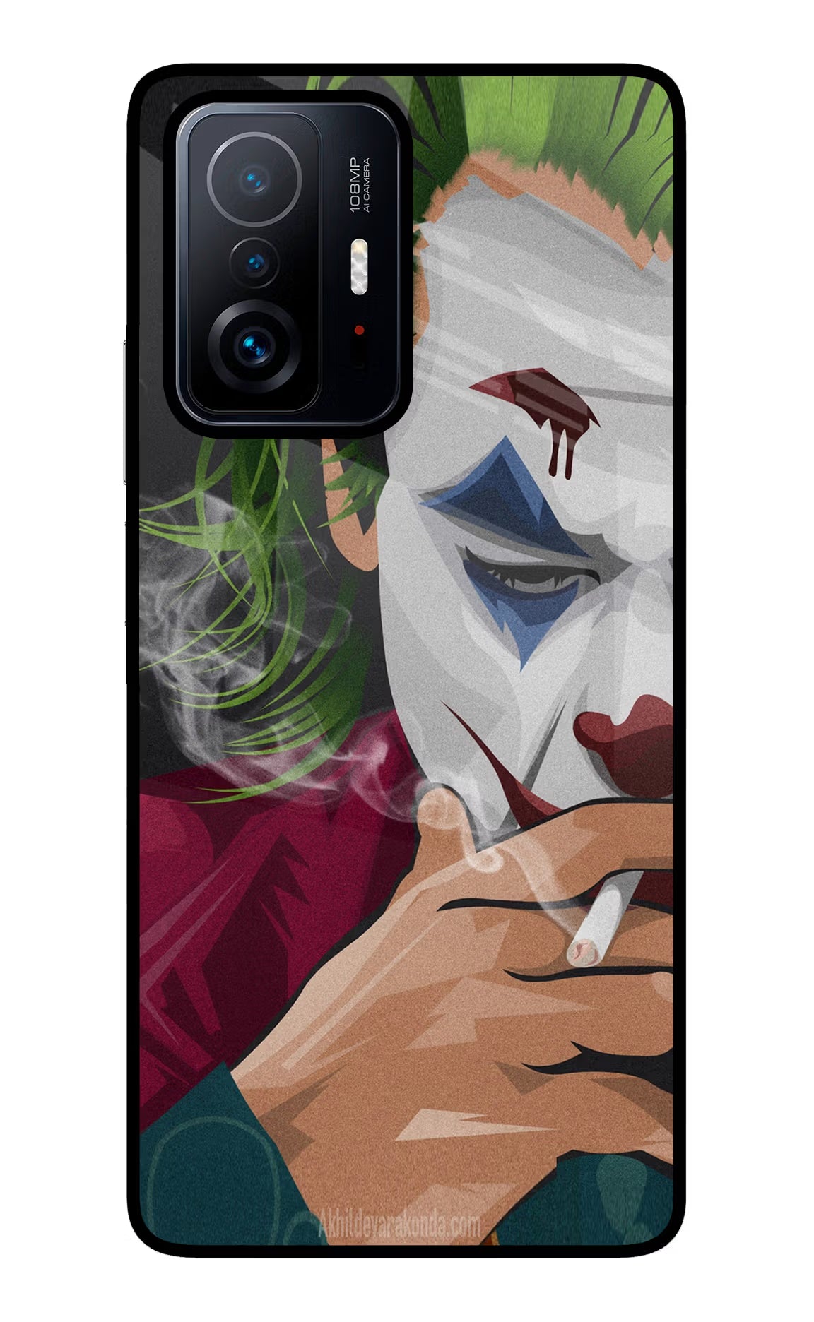 Joker Smoking Mi 11T Pro 5G Glass Case Back Cover by Casekaro