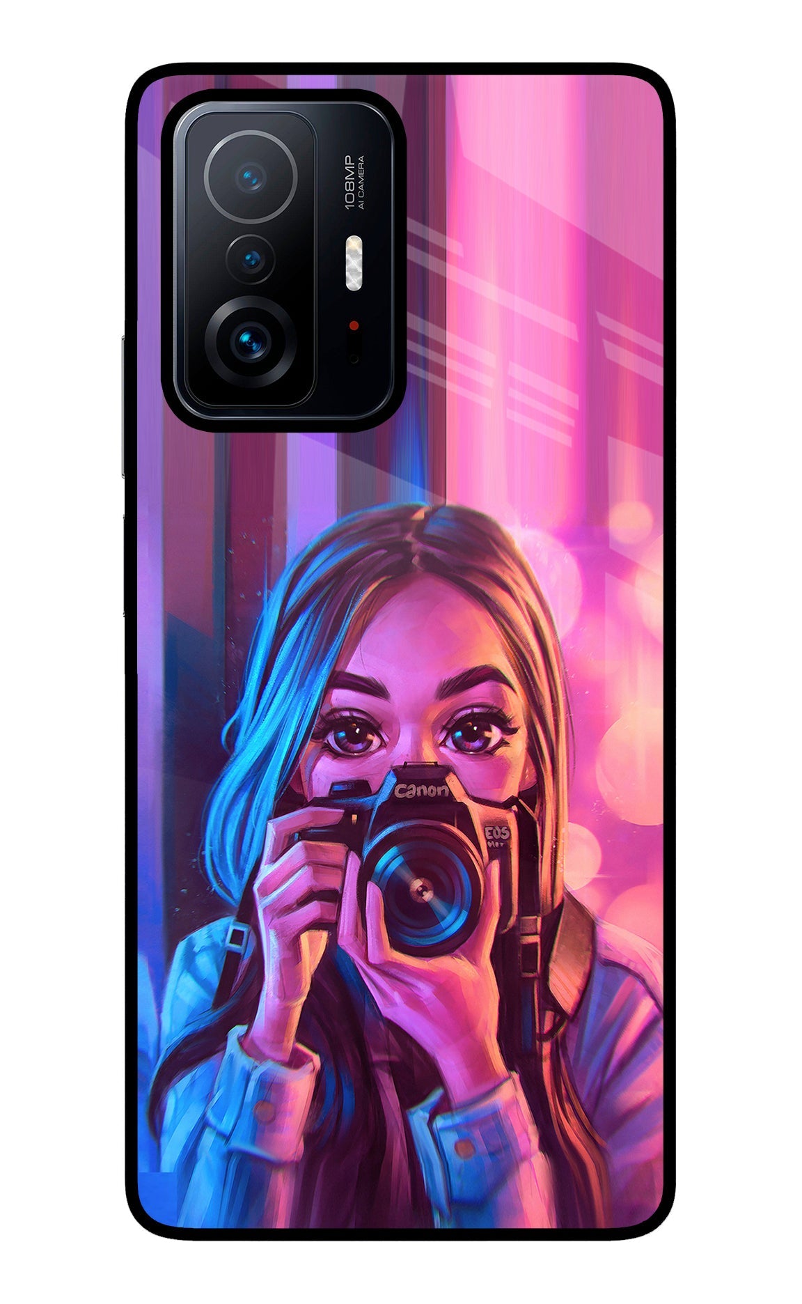 Girl Photographer Mi 11T Pro 5G Glass Case