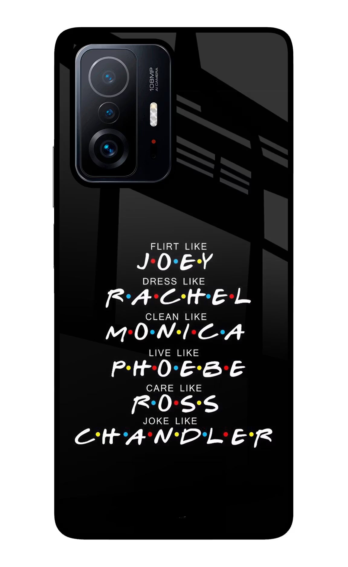 FRIENDS Character Mi 11T Pro 5G Glass Case Back Cover by Casekaro