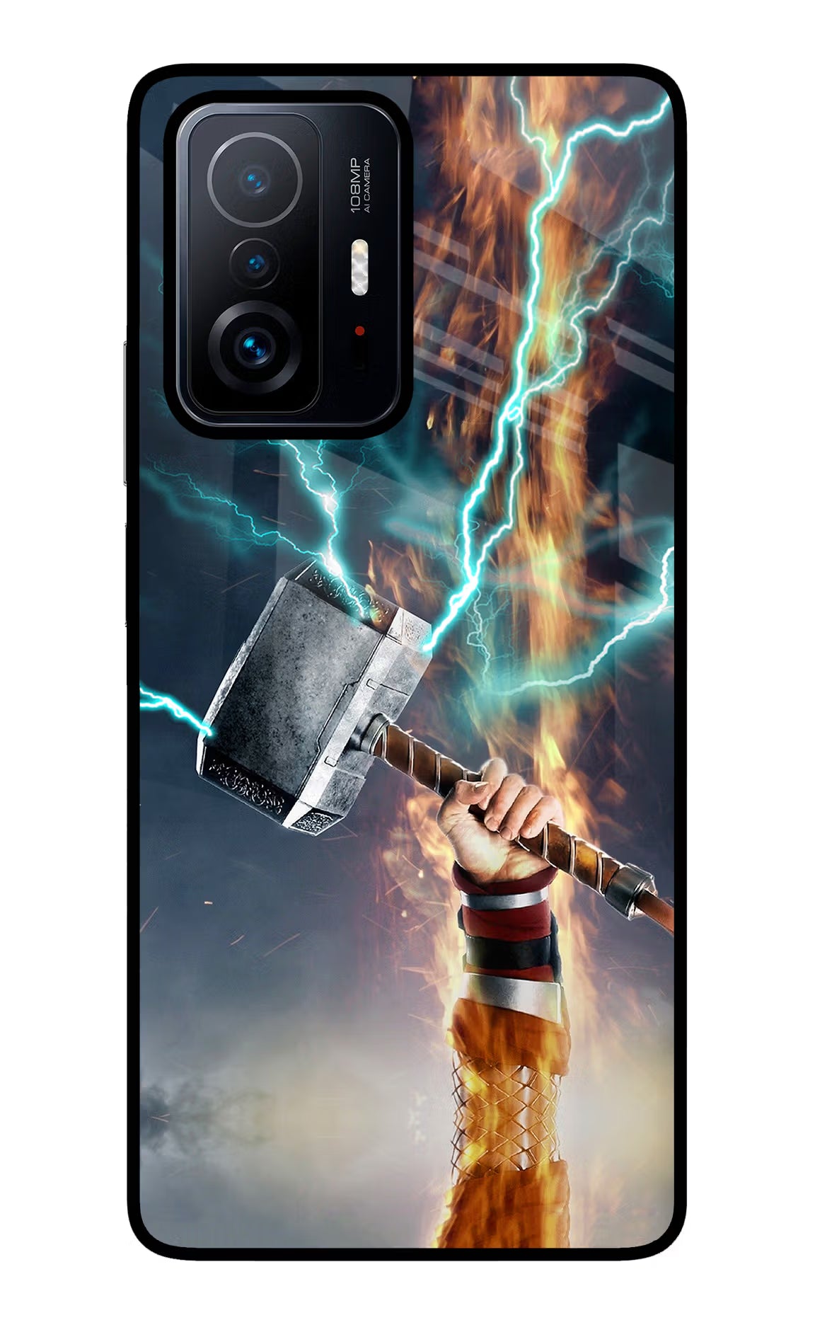 Thor Hammer Mjolnir Mi 11T Pro 5G Glass Case Back Cover by Casekaro