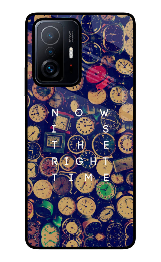 Now is the Right Time Quote Mi 11T Pro 5G Glass Case