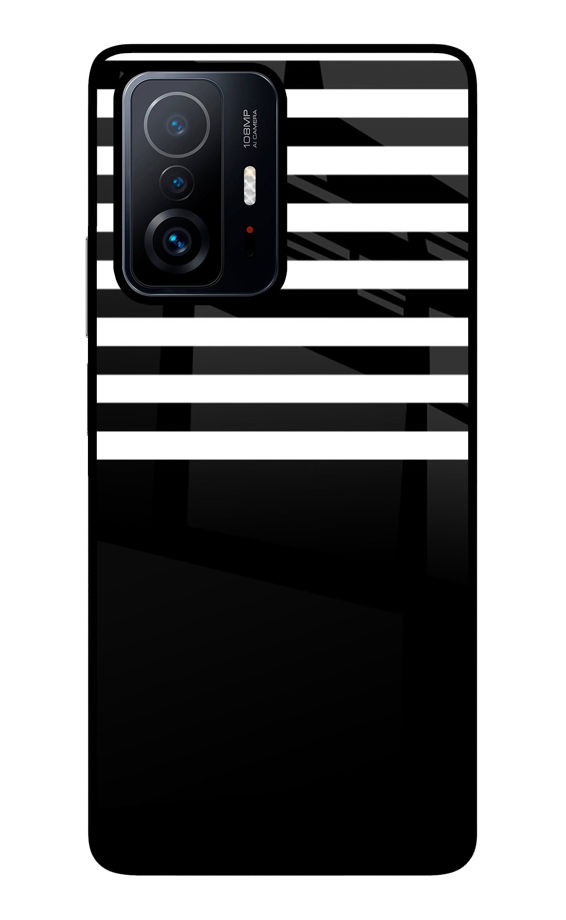 Black and White Print Mi 11T Pro 5G Glass Case