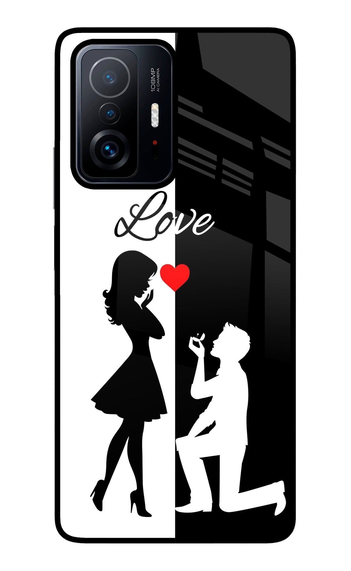 Love Propose Black And White Mi 11T Pro 5G Back Cover