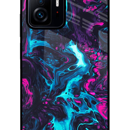Abstract Mi 11T Pro 5G Glass Case Back Cover by Casekaro