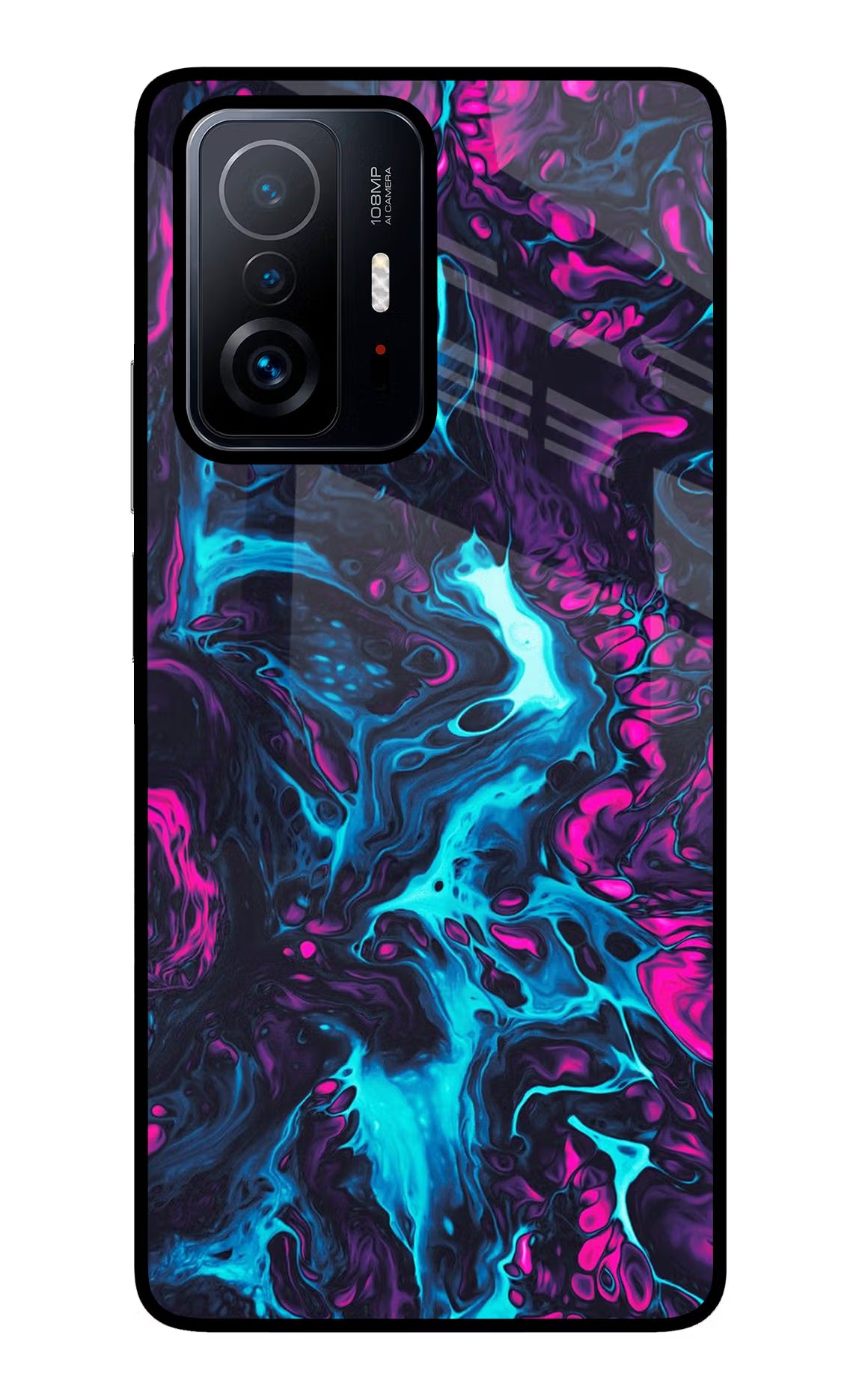 Abstract Mi 11T Pro 5G Glass Case Back Cover by Casekaro