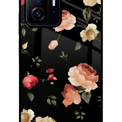 Flowers Mi 11T Pro 5G Glass Case