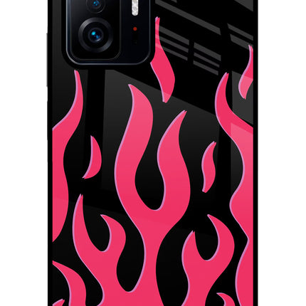 Fire Flames Mi 11T Pro 5G Glass Case