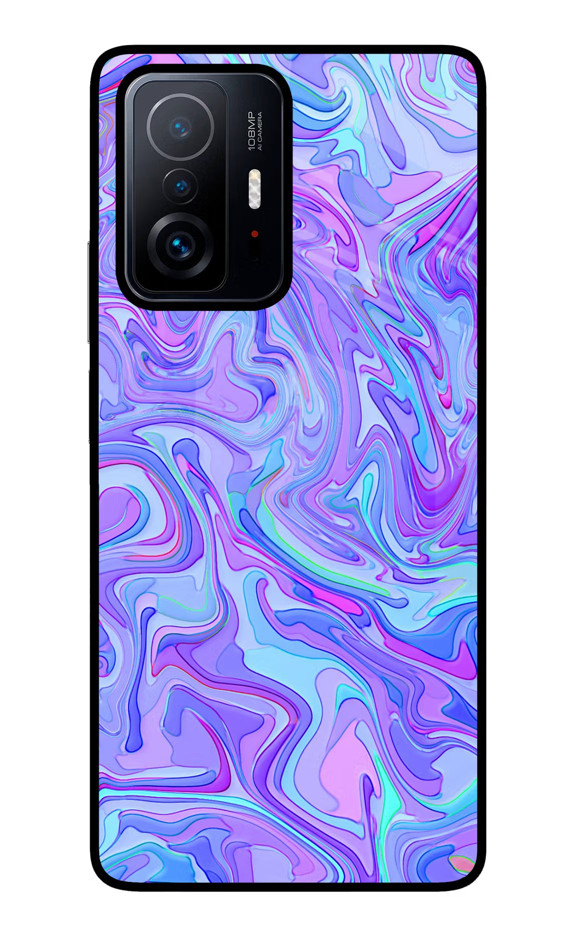 Glitter Mi 11T Pro 5G Glass Case Back Cover by Casekaro