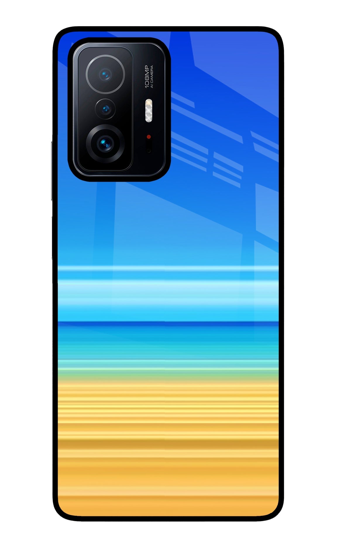 Beach Art Mi 11T Pro 5G Glass Case