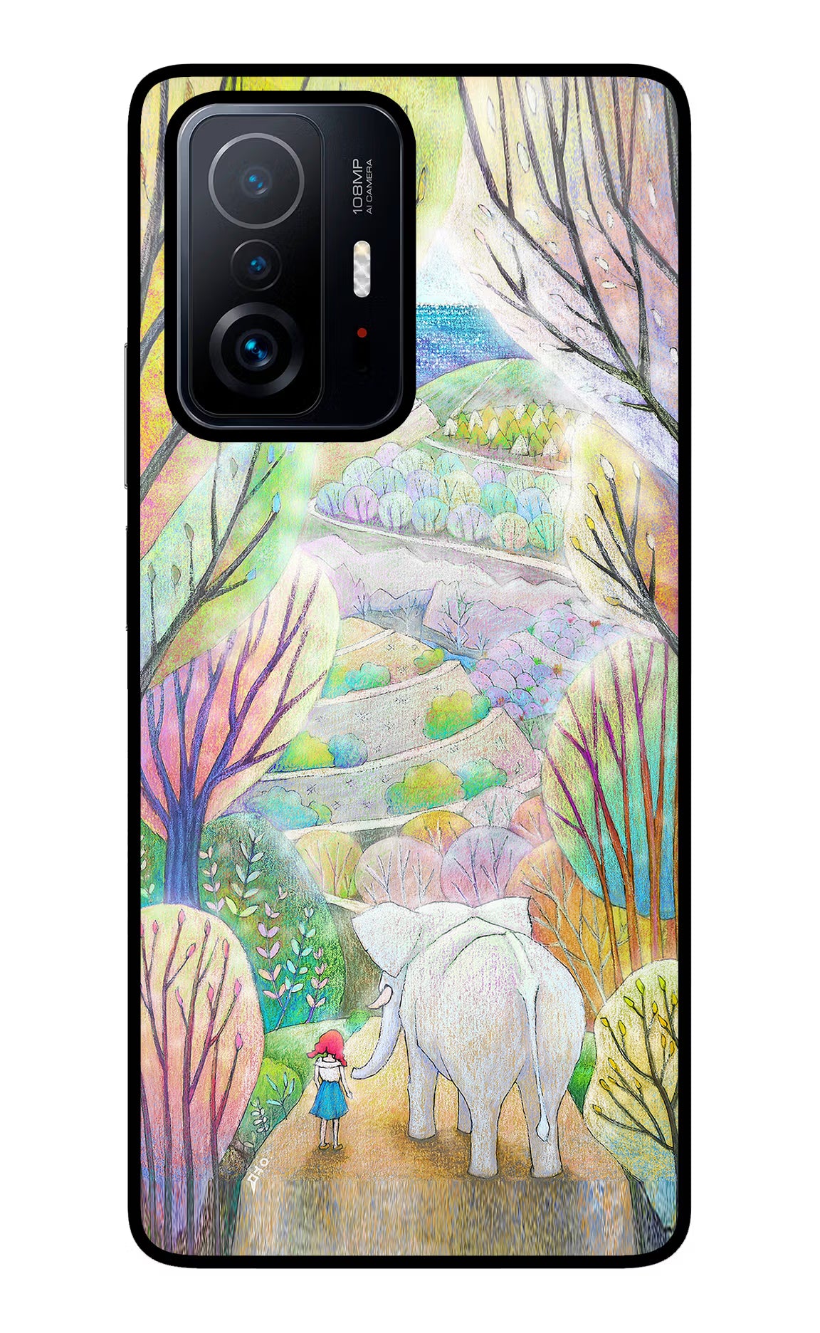 Nature Painting Mi 11T Pro 5G Glass Case Back Cover by Casekaro