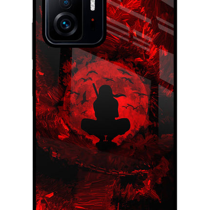 Itachi Uchiha Mi 11T Pro 5G Glass Case Back Cover by Casekaro