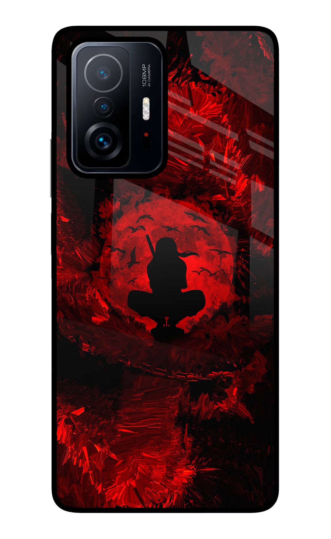 Itachi Uchiha Mi 11T Pro 5G Glass Case Back Cover by Casekaro
