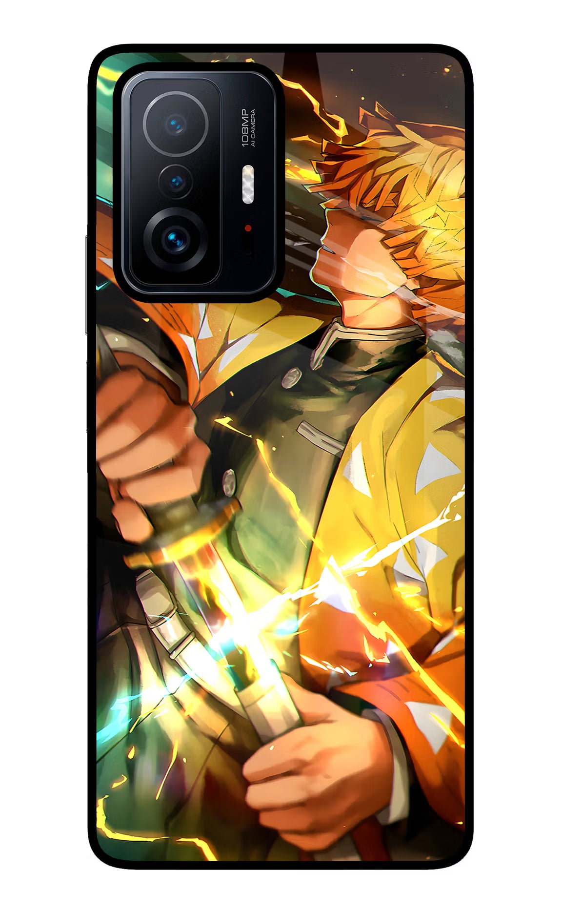 Demon Slayer Mi 11T Pro 5G Glass Case Back Cover by Casekaro