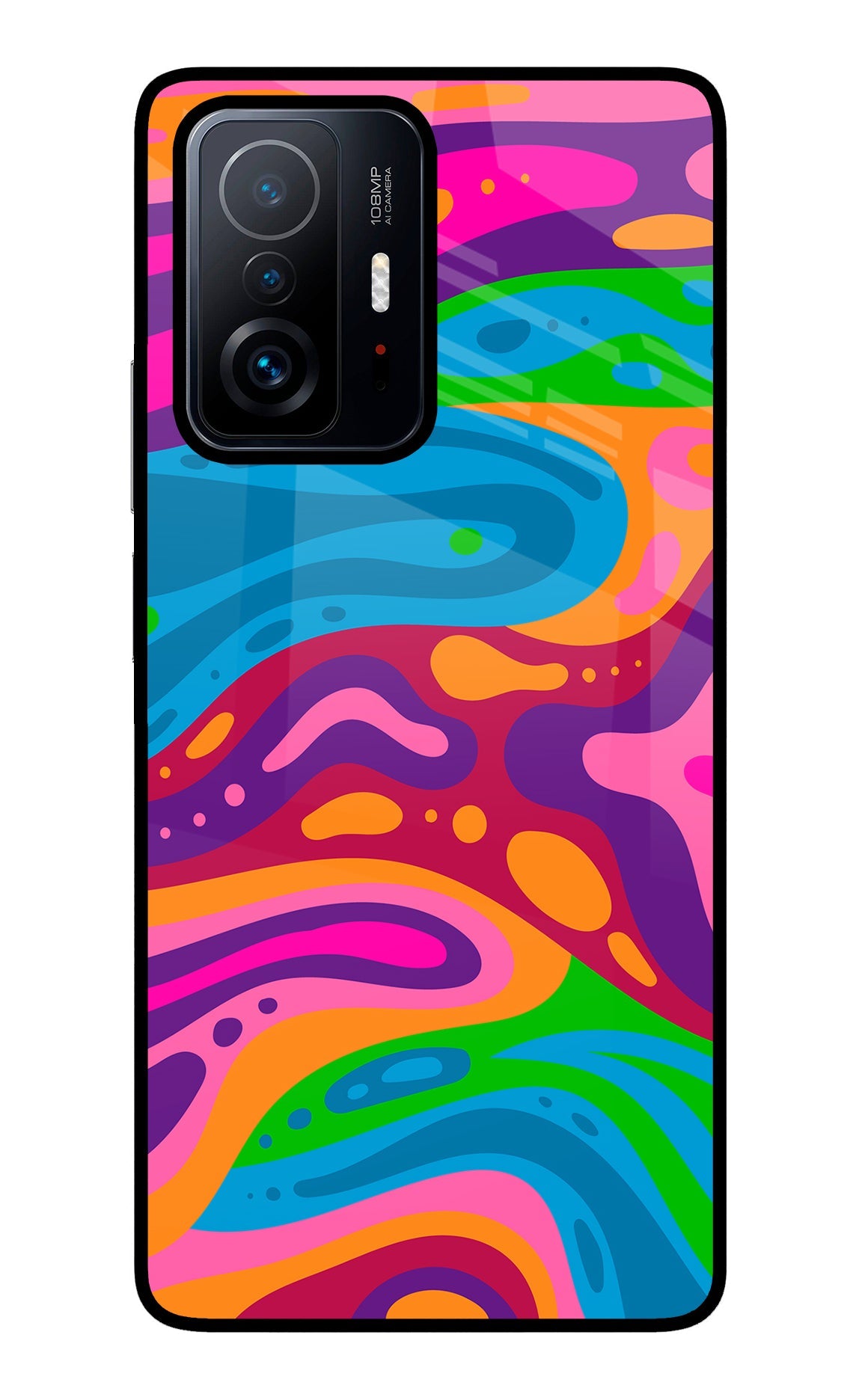 Trippy Pattern Mi 11T Pro 5G Glass Case