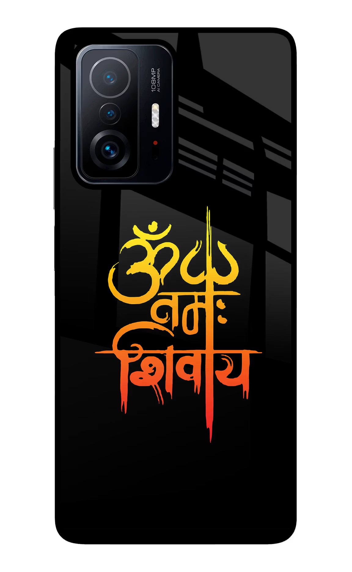 Om Namah Shivay Mi 11T Pro 5G Glass Case Back Cover by Casekaro