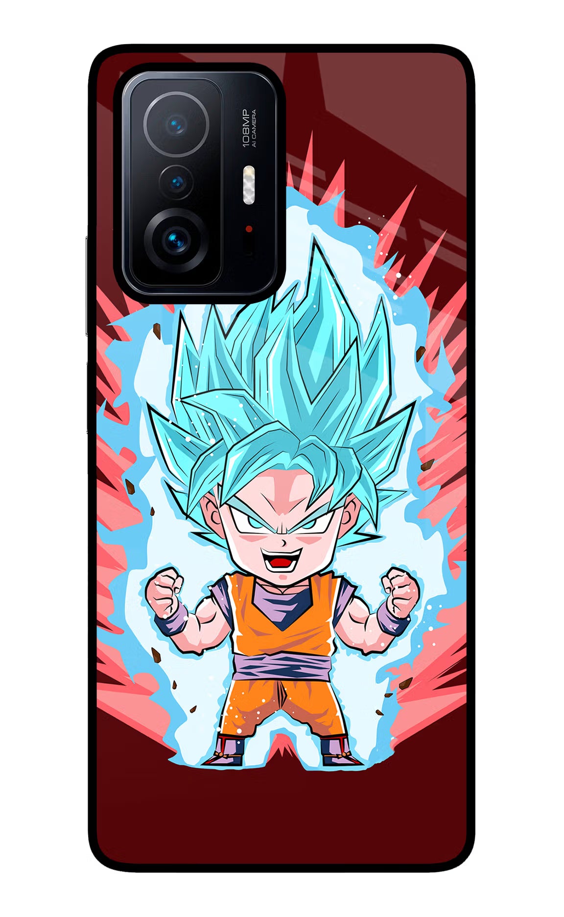Goku Little Mi 11T Pro 5G Glass Case Back Cover by Casekaro