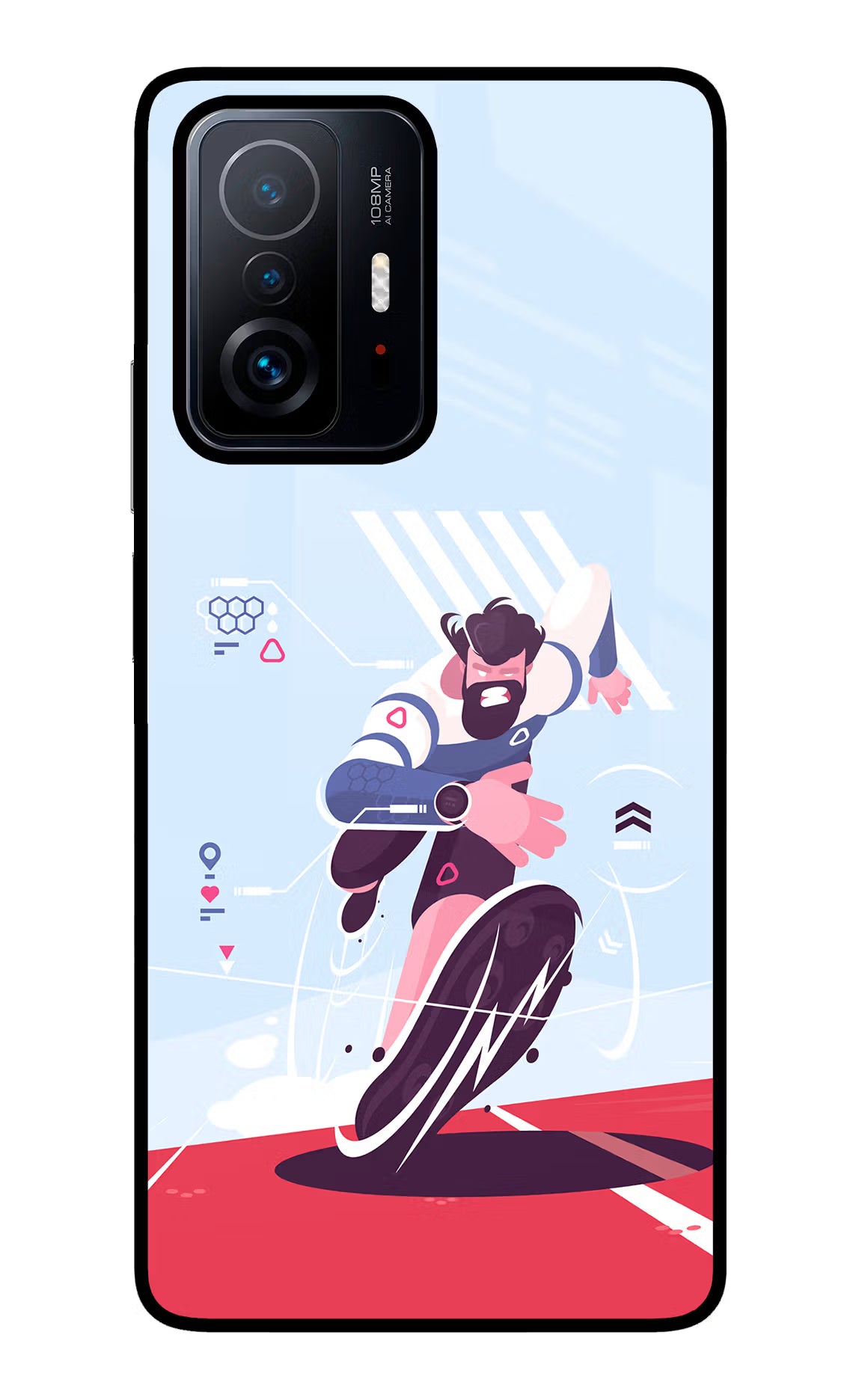 Run Pro Mi 11T Pro 5G Glass Case Back Cover by Casekaro