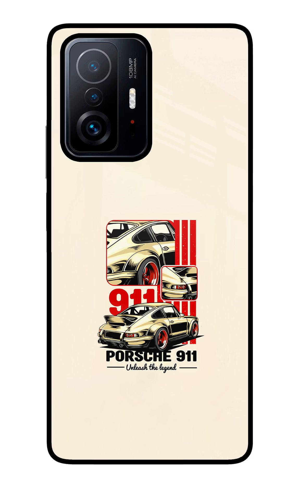 Classic Porsche 911 Mi 11T Pro 5G Glass Case Back Cover by Casekaro