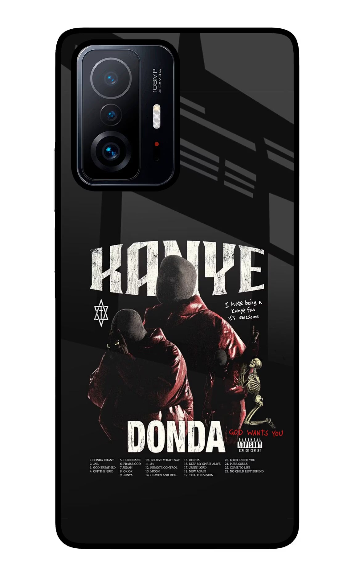 Donda Kanye West Mi 11T Pro 5G Glass Case Back Cover by Casekaro