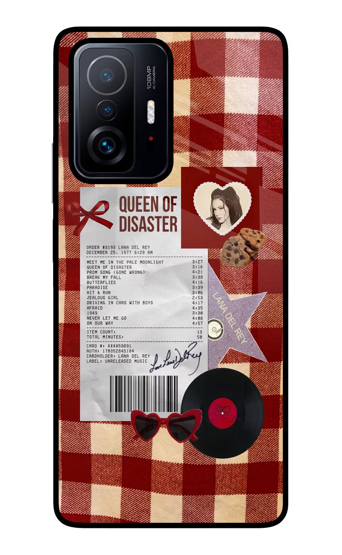 Queen of Disaster Mi 11T Pro 5G Glass Case Back Cover by Casekaro