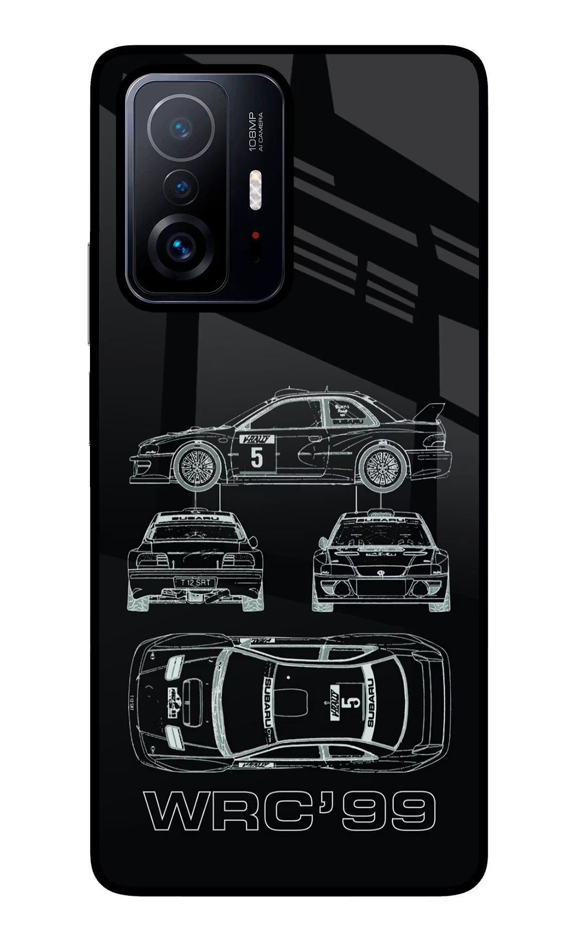 WRC'99 Mi 11T Pro 5G Glass Case Back Cover by Casekaro