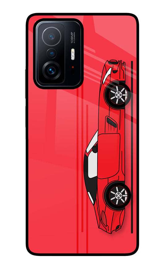 Red Velocity Mi 11T Pro 5G Glass Case