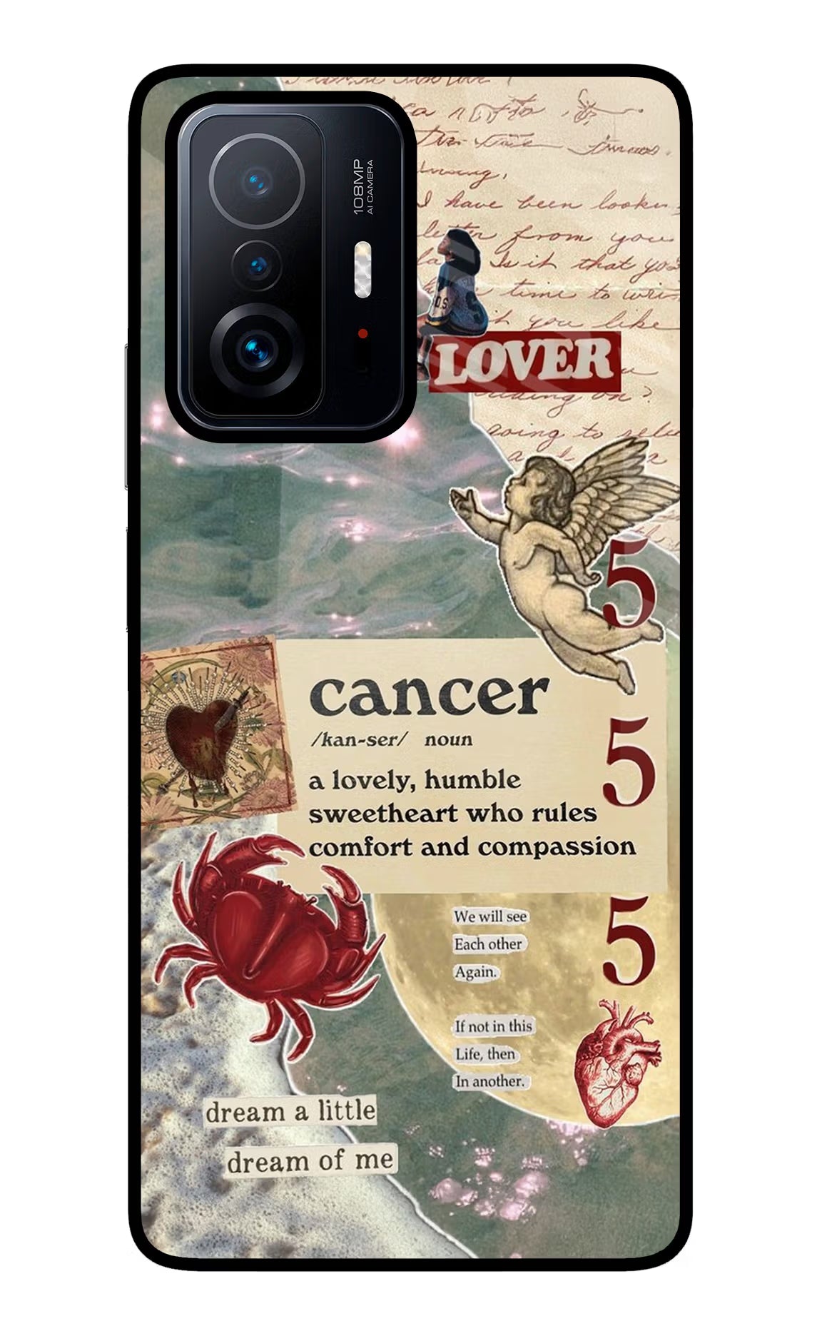 Cancer Zodiac Mi 11T Pro 5G Glass Case