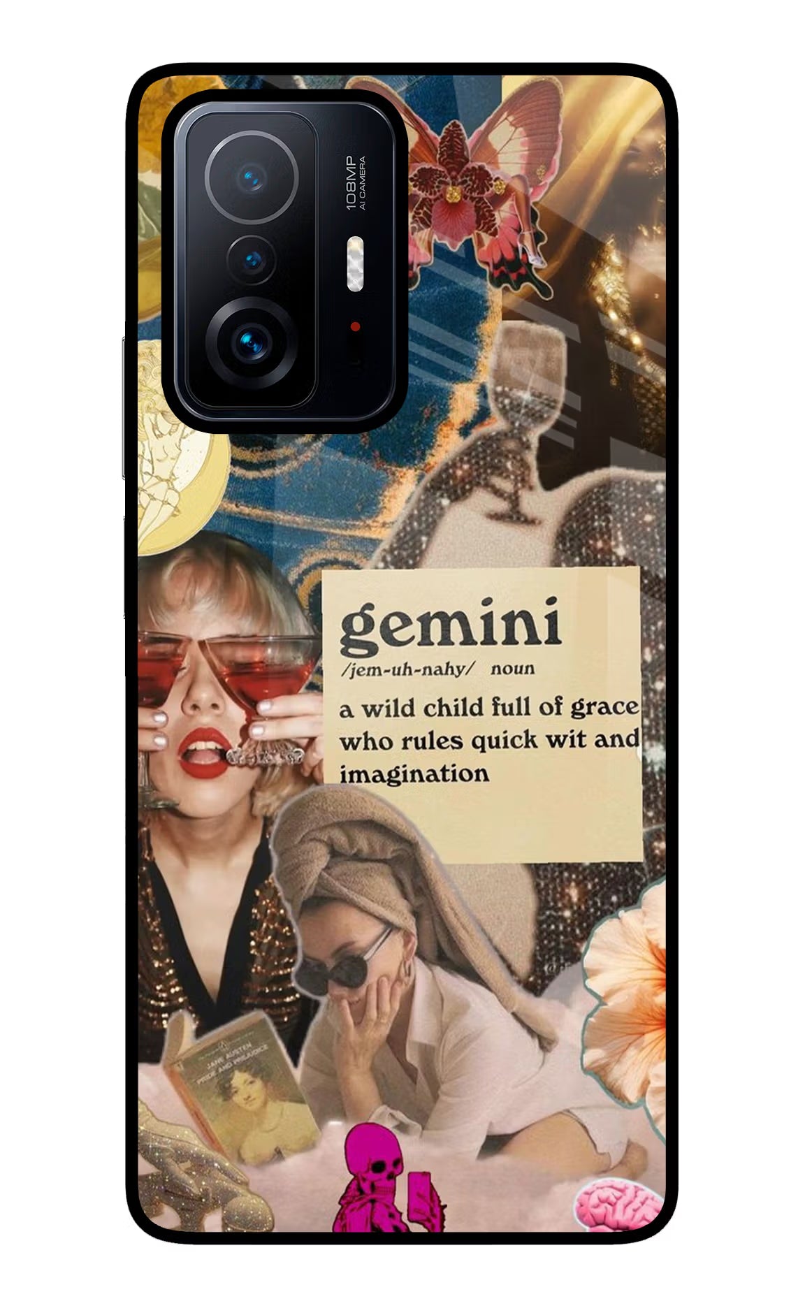Gemini Zodiac Mi 11T Pro 5G Glass Case Back Cover by Casekaro