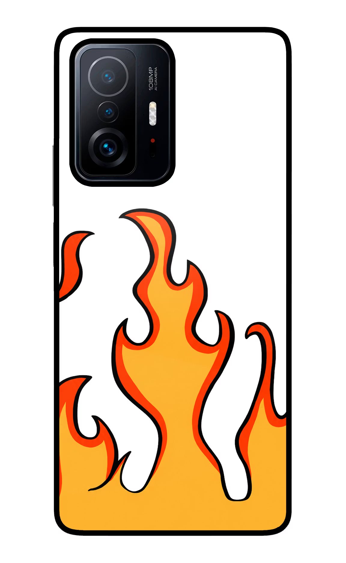 Fired Up – White Mi 11T Pro 5G Glass Case
