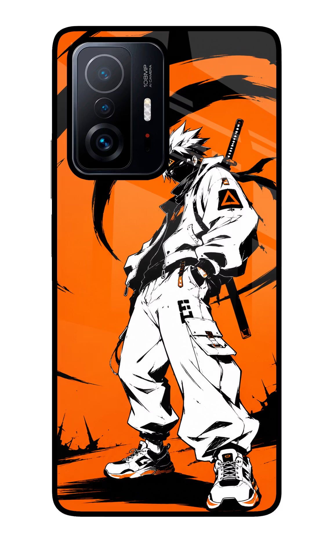 Street Samurai  Mi 11T Pro 5G Glass Case Back Cover by Casekaro