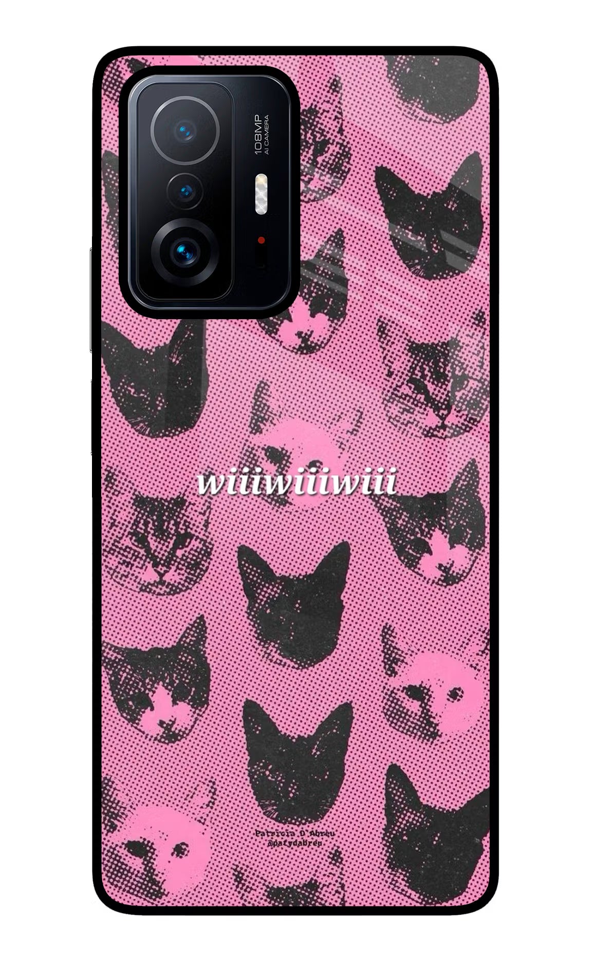 Pink Cats Mi 11T Pro 5G Glass Case
