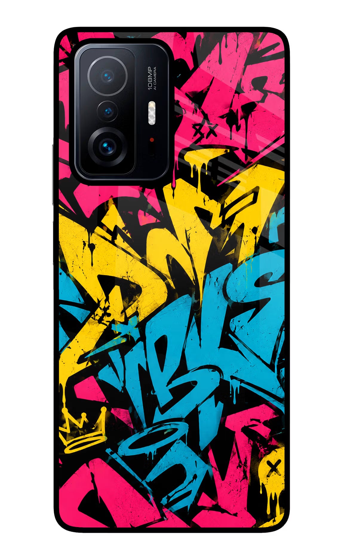 Graffiti Vibe Mi 11T Pro 5G Glass Case