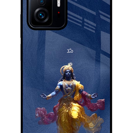 Cosmic Krishna Mi 11T Pro 5G Glass Case Back Cover by Casekaro