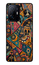 Folk Print Mi 11T Pro 5G Glass Case