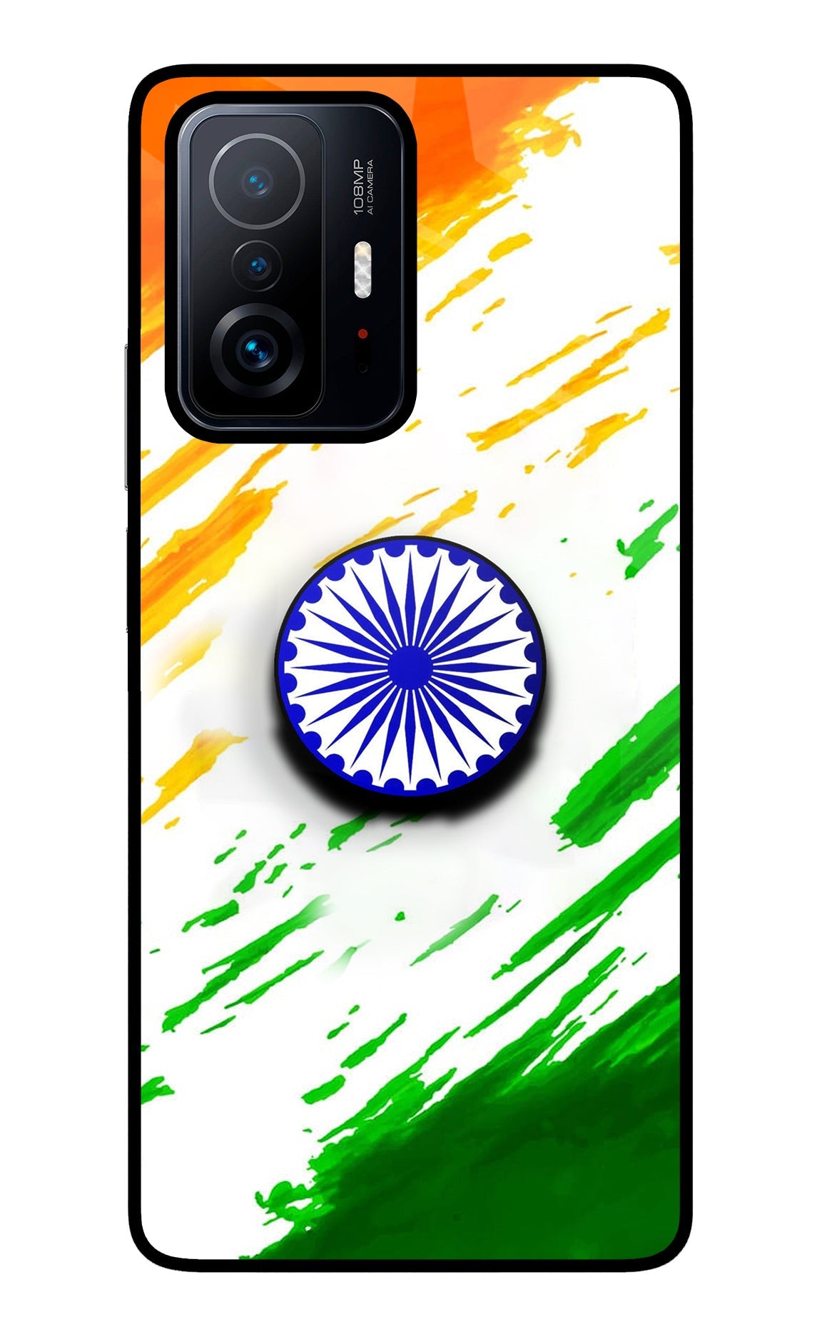 Indian Flag Ashoka Chakra Mi 11T Pro 5G Glass Case
