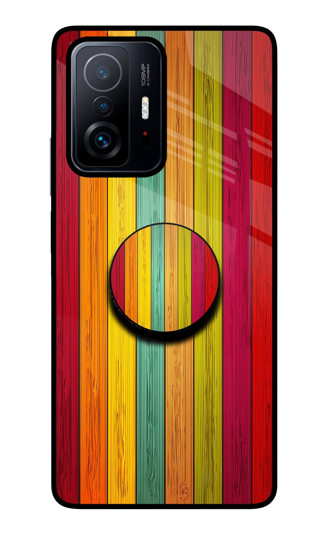 Multicolor Wooden Mi 11T Pro 5G Pop Case