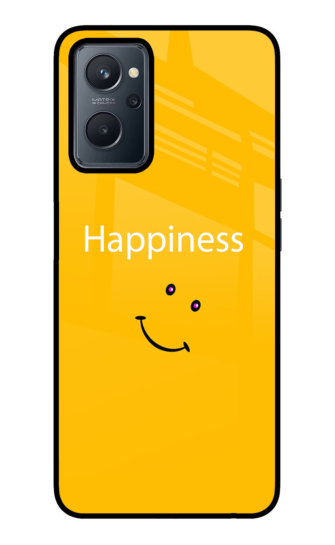 Happiness With Smiley Realme 9i 4G Glass Case Back Cover by Casekaro