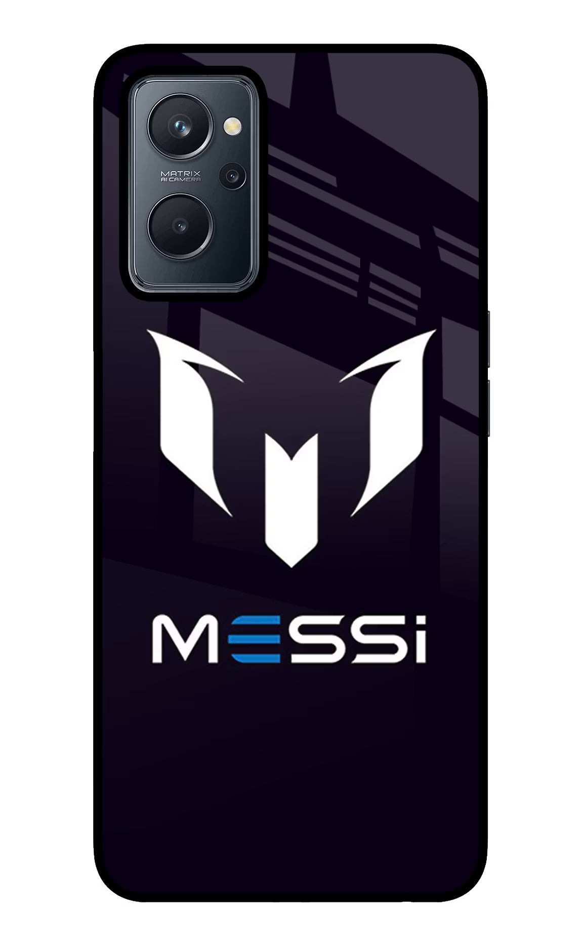 Messi Logo Realme 9i 4G Glass Case Back Cover by Casekaro