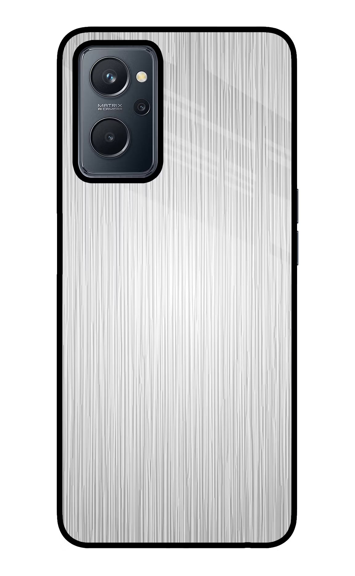 Wooden Grey Texture Realme 9i 4G Glass Case Back Cover by Casekaro