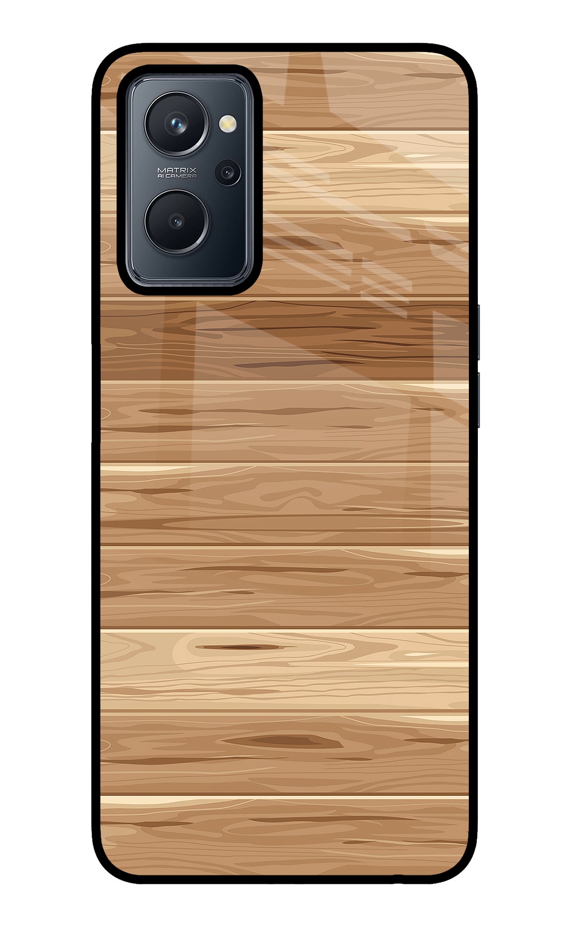 Wooden Vector Realme 9i 4G Back Cover