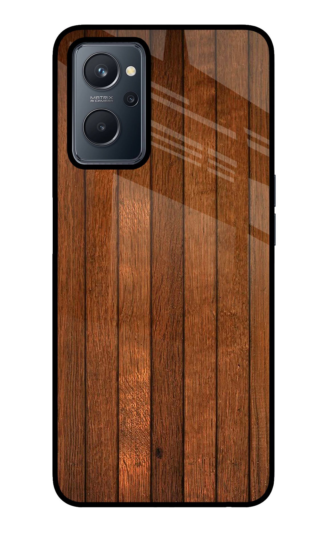 Wooden Artwork Bands Realme 9i 4G Back Cover