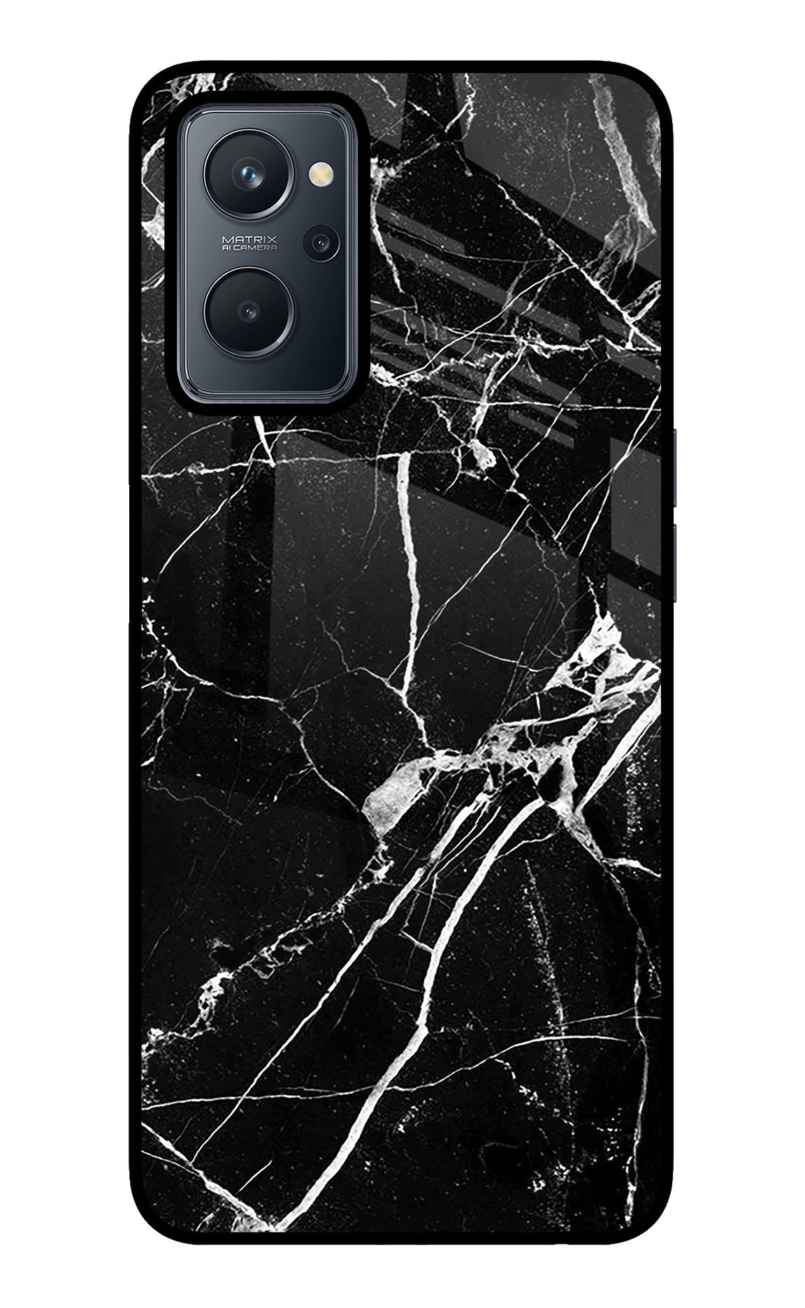 Black Marble Pattern Realme 9i 4G Back Cover