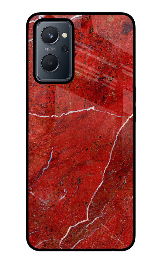 Red Marble Design Realme 9i 4G Glass Case
